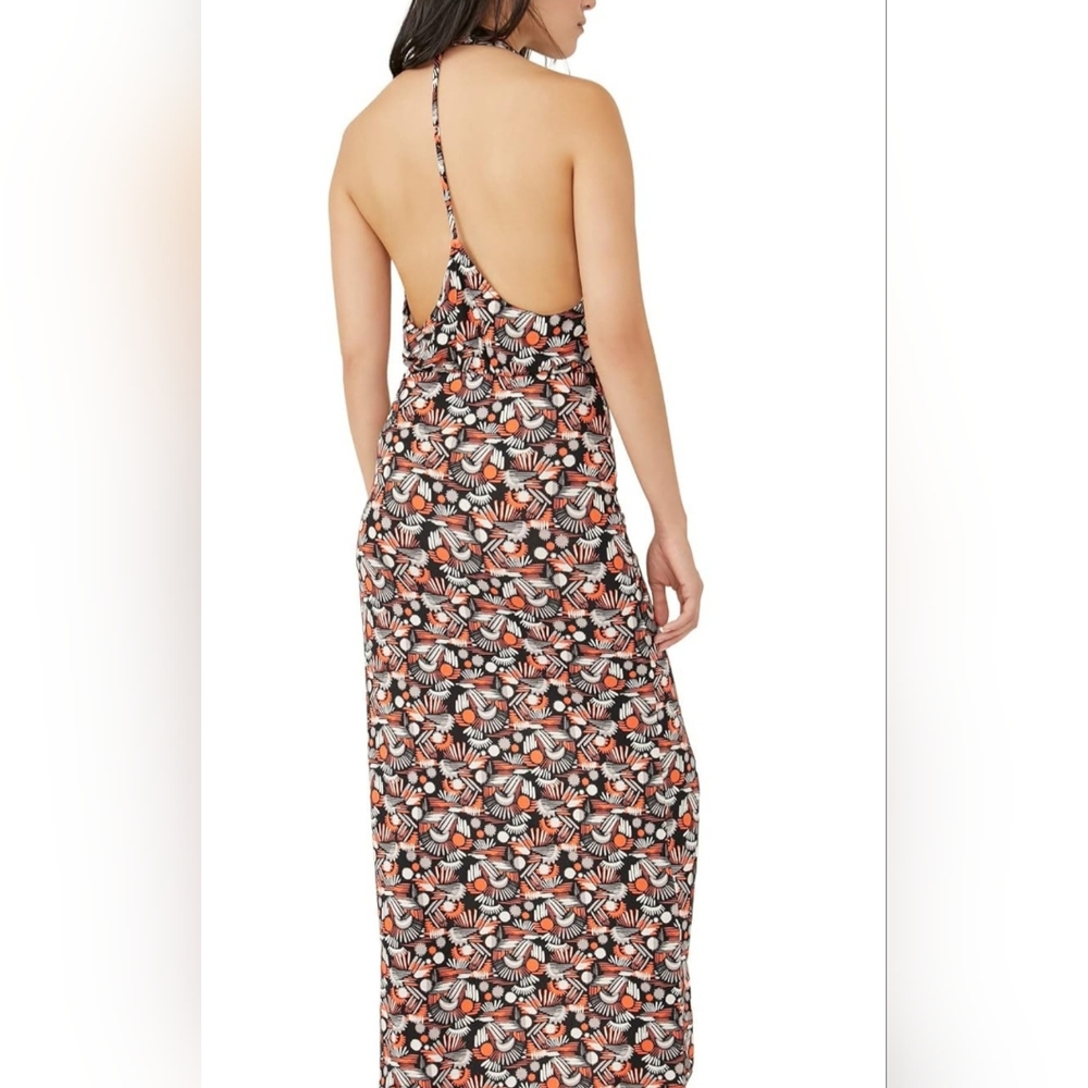 Free People NWT Daria Halter Open T-Back Slit Maxi Dress Medium